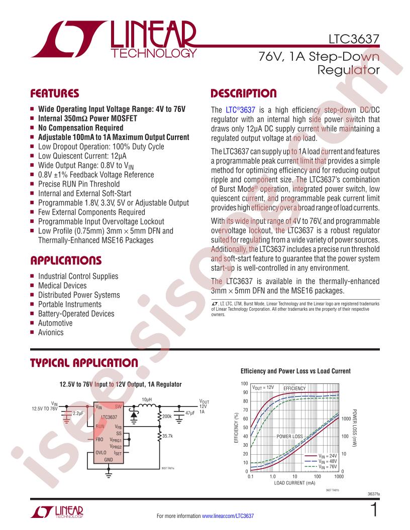 LTC3637 Datasheet