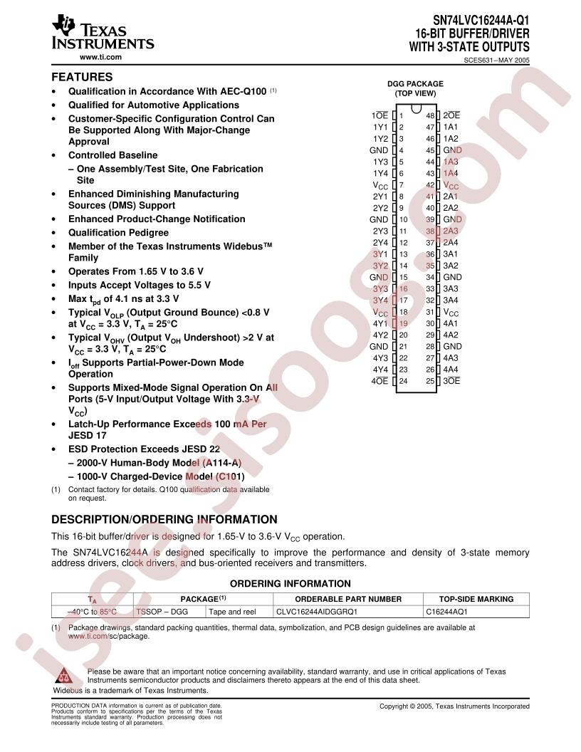 SN74LVC16244A-Q1