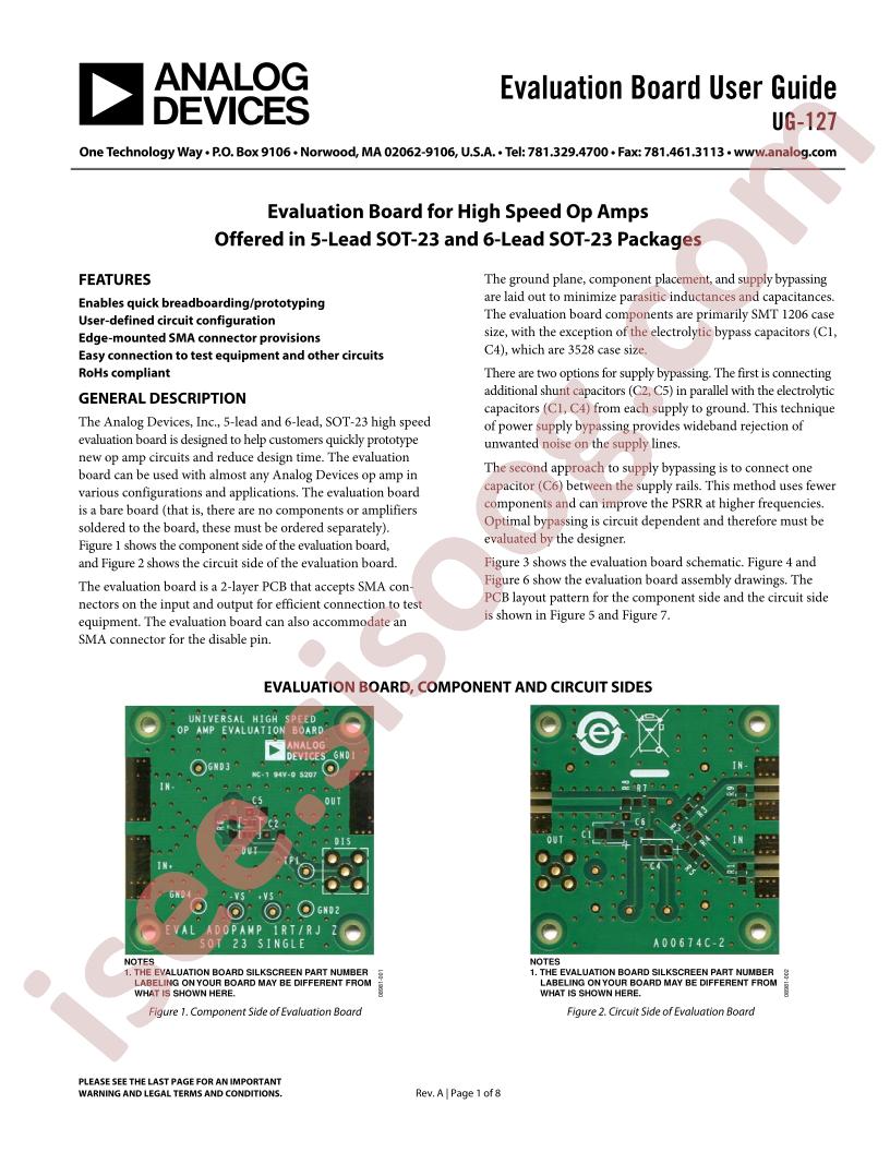 Eval Brd 5 & 6 Lead/SOT-23 Guide