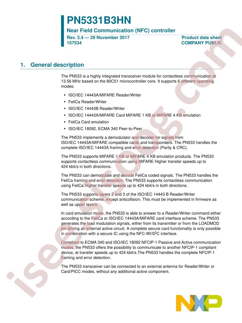 PN5331B3HN Datasheet