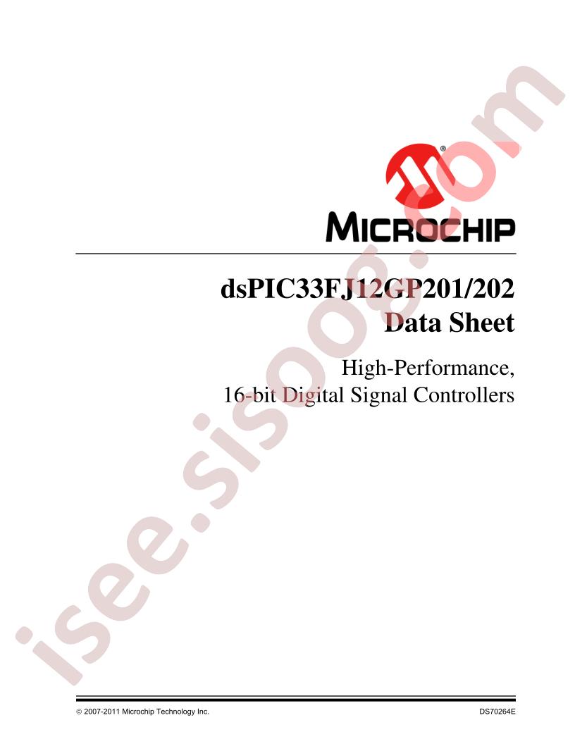 DSPIC33FJ12GP201, 202 Datasheet