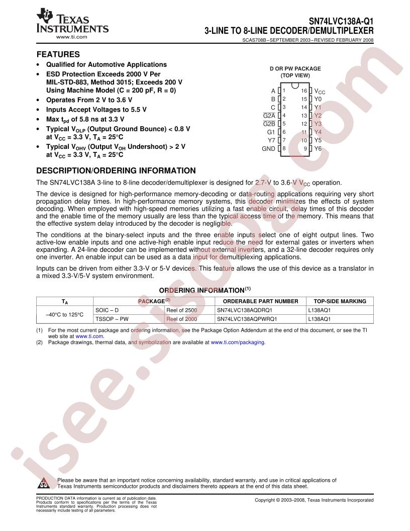 SN74LVC138A-Q1