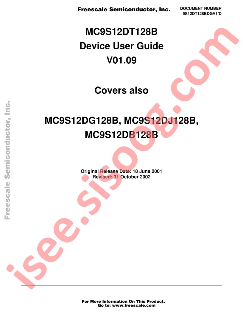 MC9S12DT128B Guide