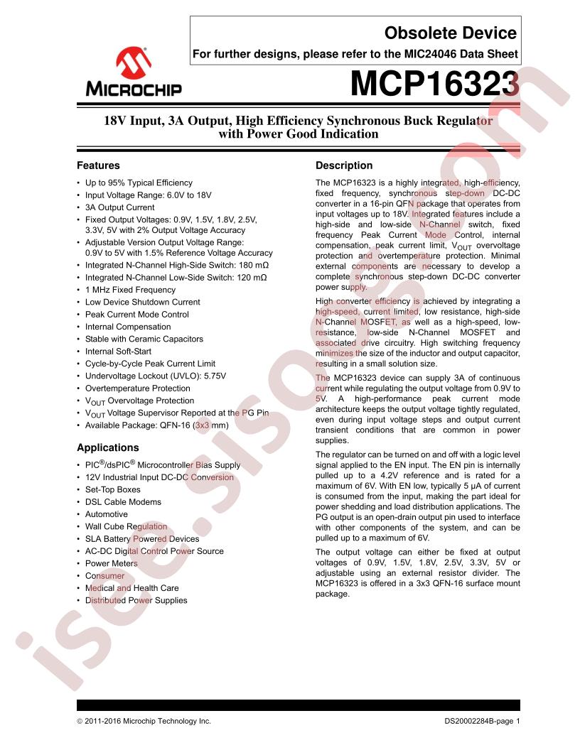 MCP16323 Datasheet