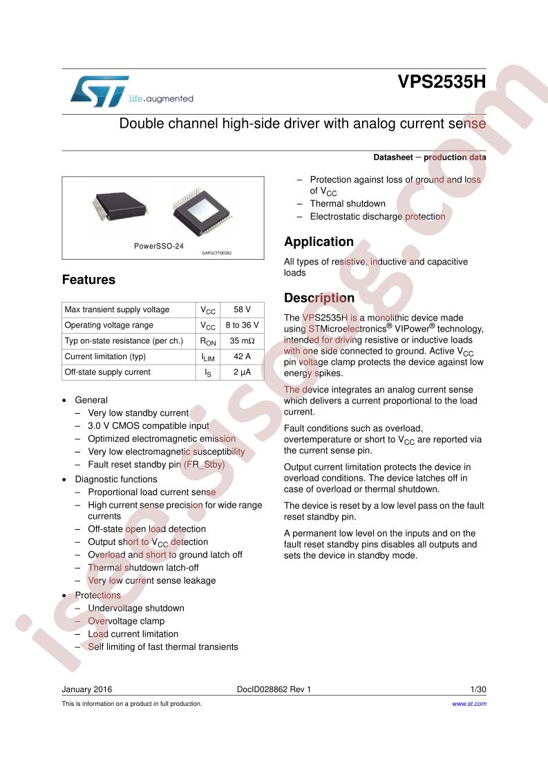 VPS2535H Datasheet