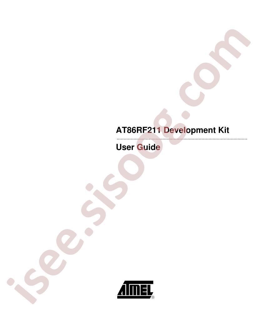 AT86RF211 Dev Kit User Guide