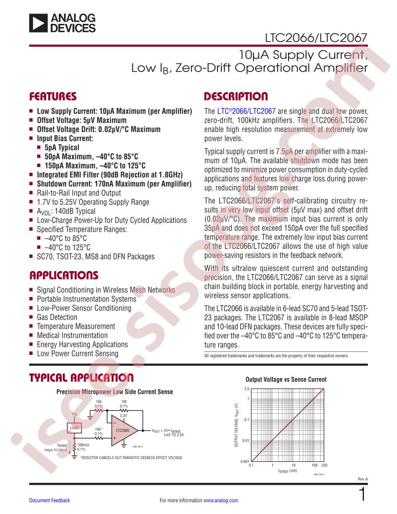 LTC2066,67 Datasheet