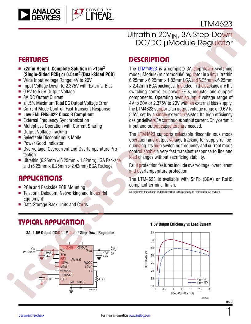 LTM4623 Datasheet