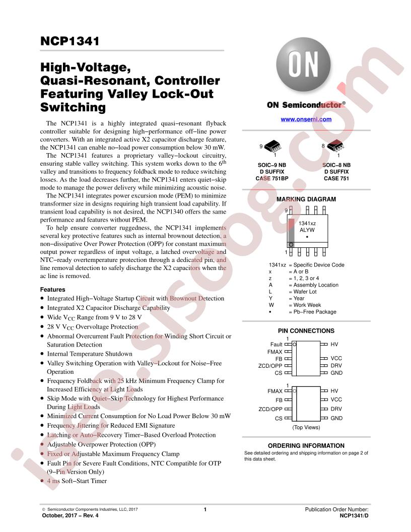 NCP1341 Datasheet
