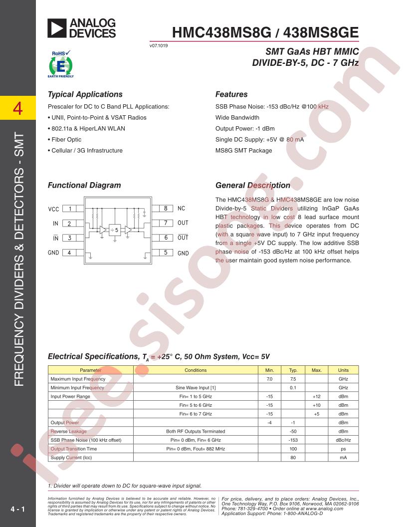 HMC438MS8G(E)