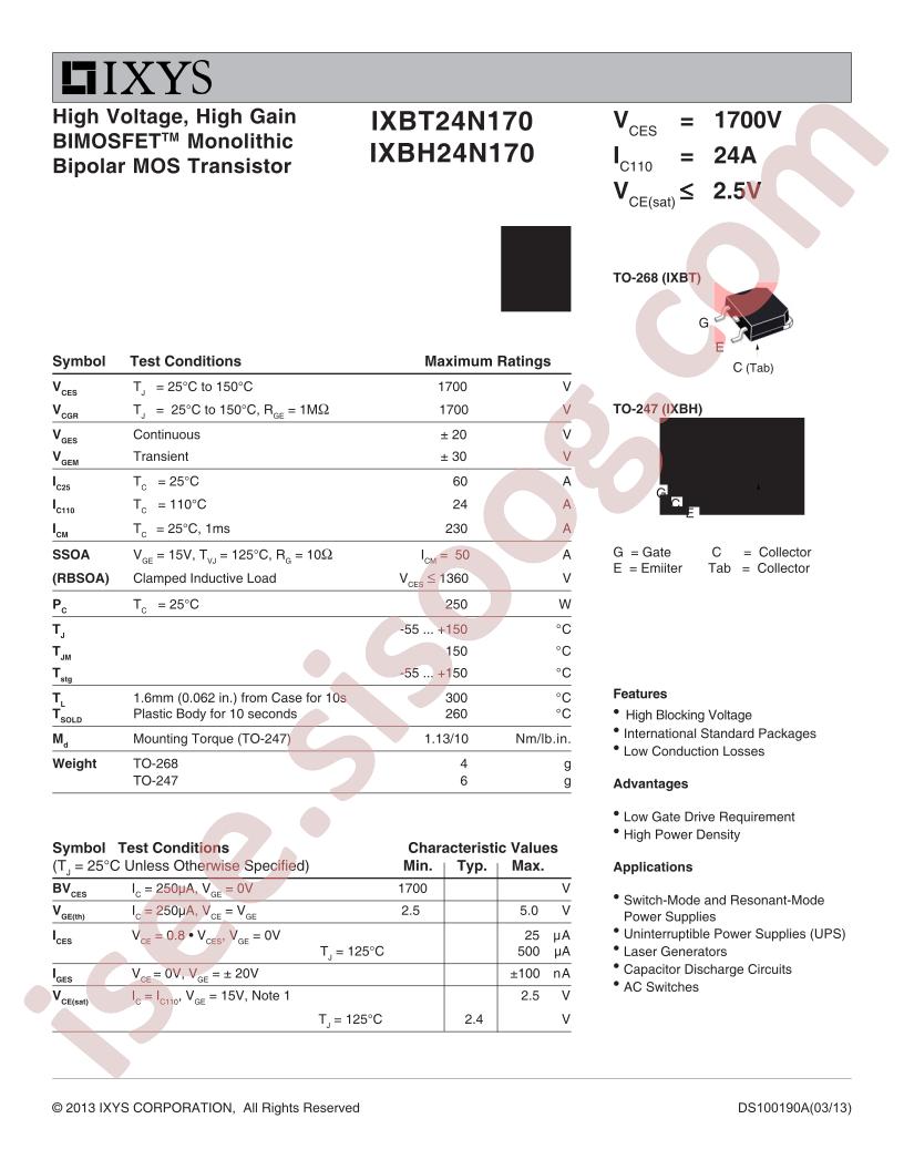 IXB(H,T)24N170