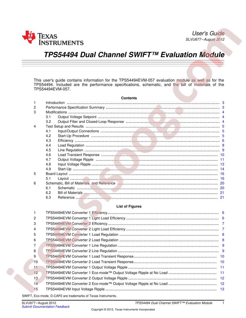 TPS54494EVM-057 User Guide