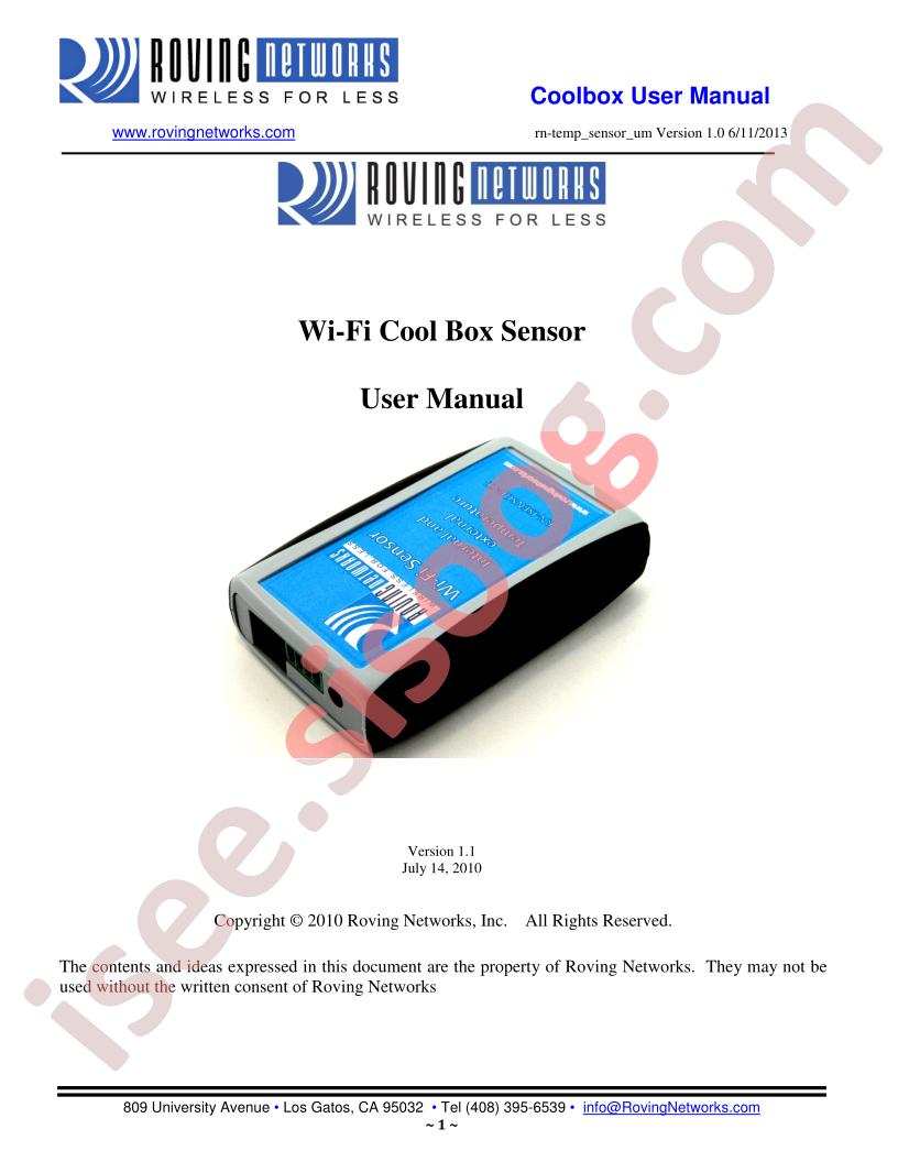ISENSOR-CB User Guide
