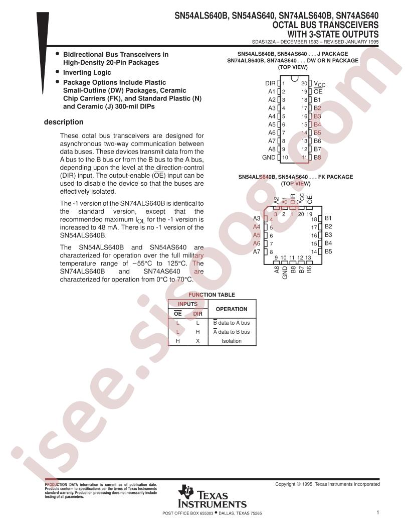 SN54/74(ALS,AS)640(B)