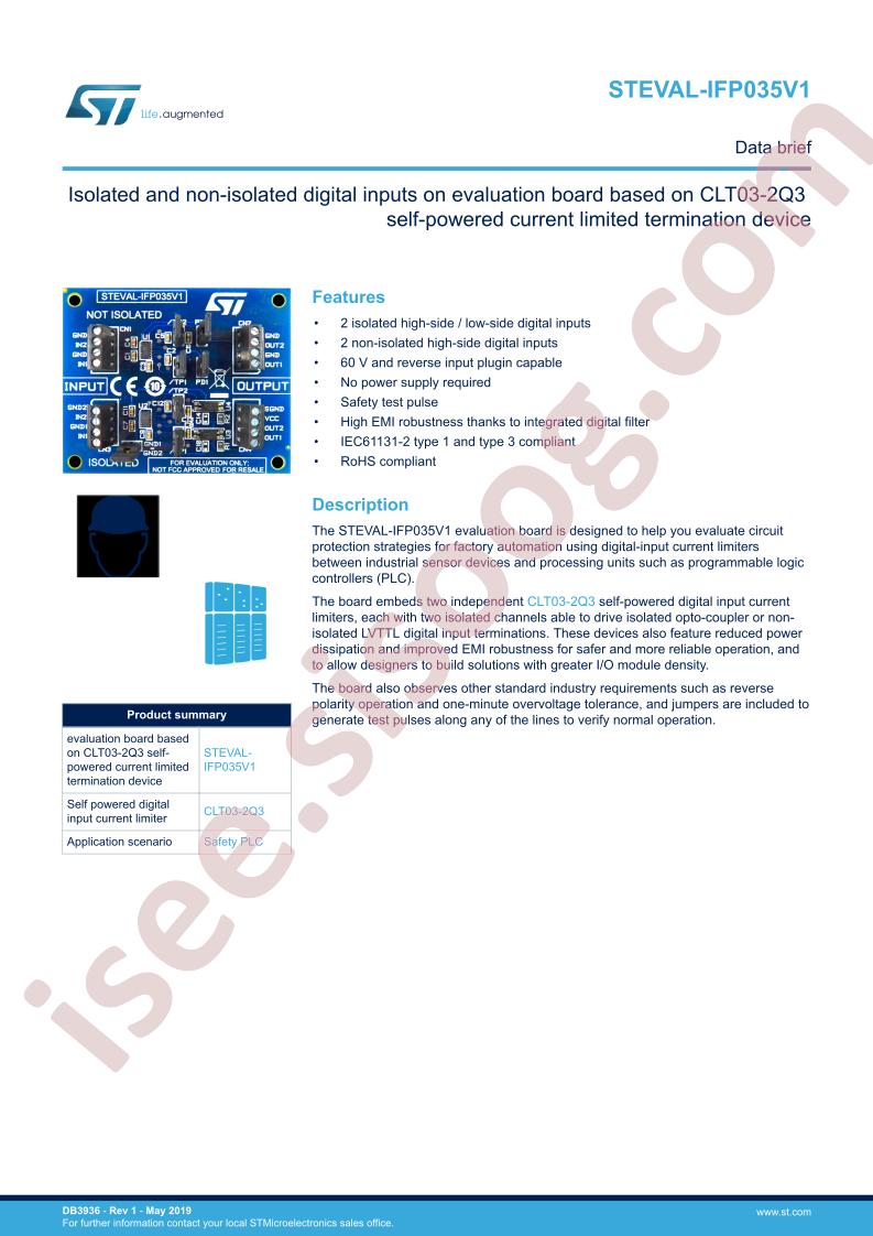 STEVAL-IFP035V1 Product Brief
