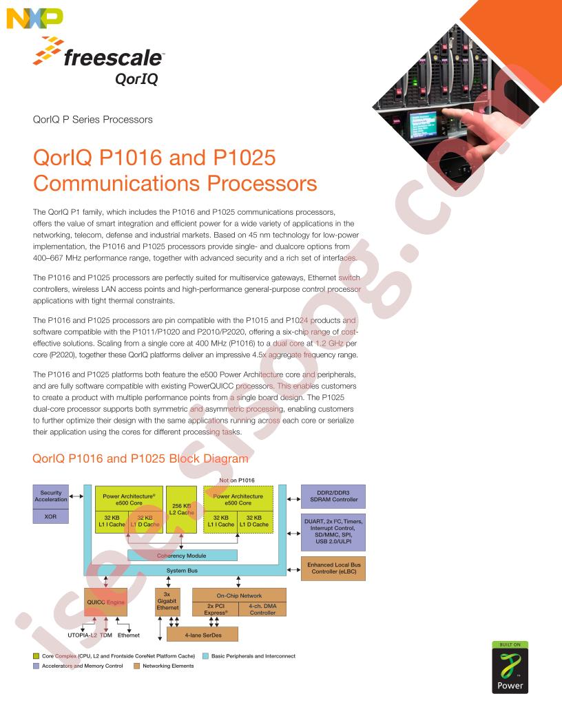 P1016, P1025 Series Fact Sheet