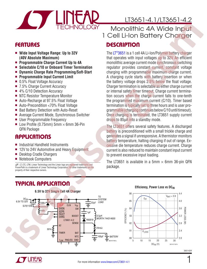 LT3651-4.1, 4.2