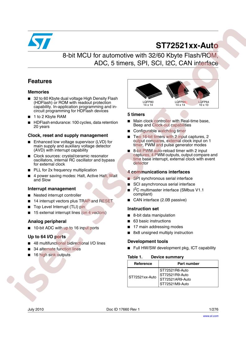 ST72521xx-A