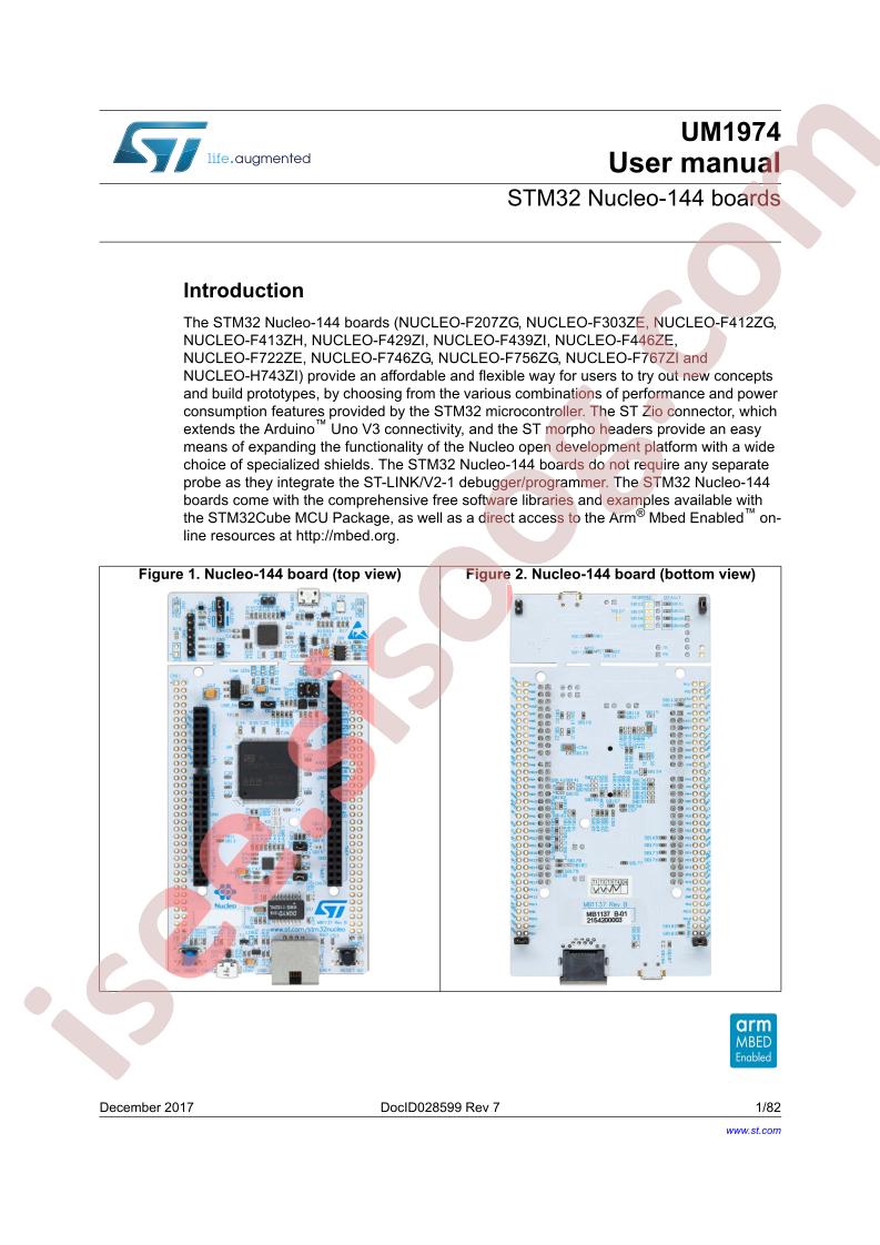 STM32 Nucleo-144 Board Manual