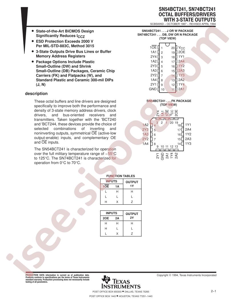 SN54,74BCT241