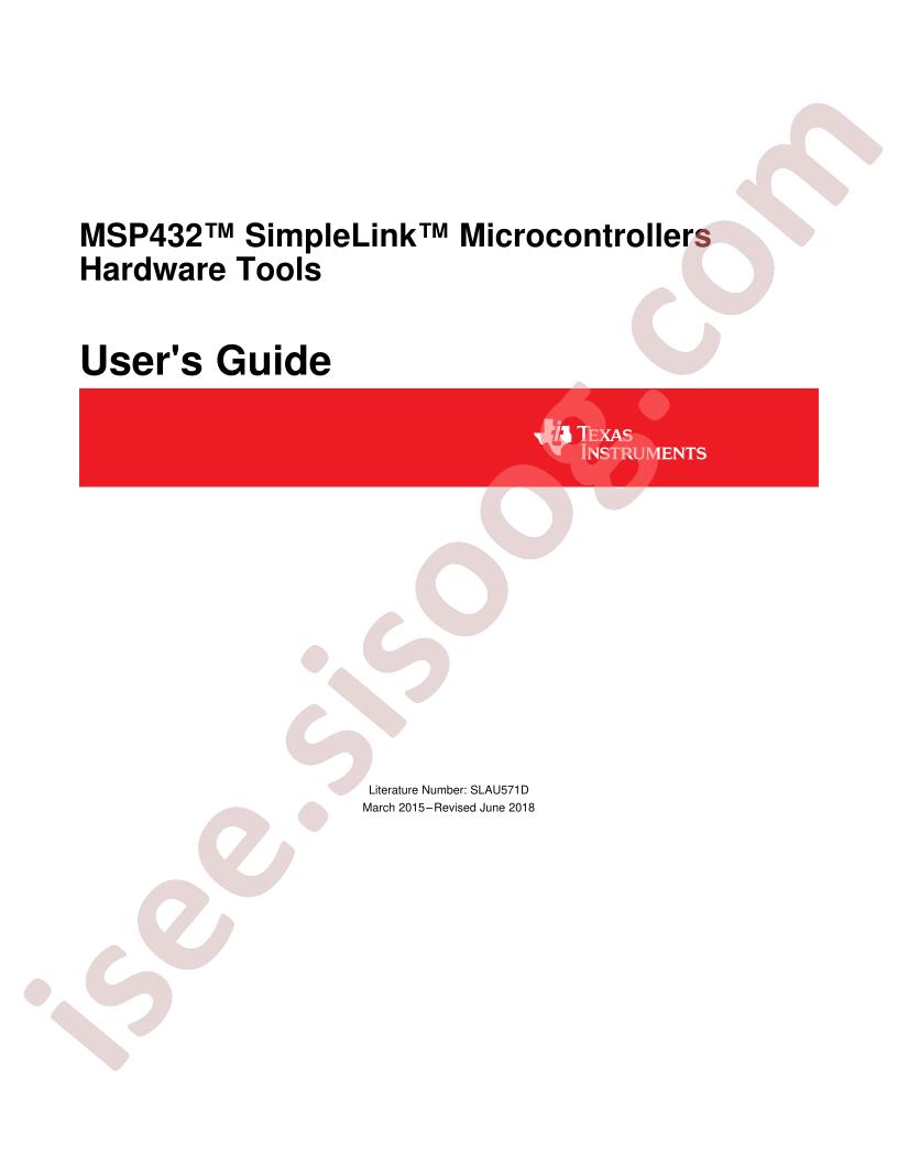 MSP432 Hardwre tools User Guide