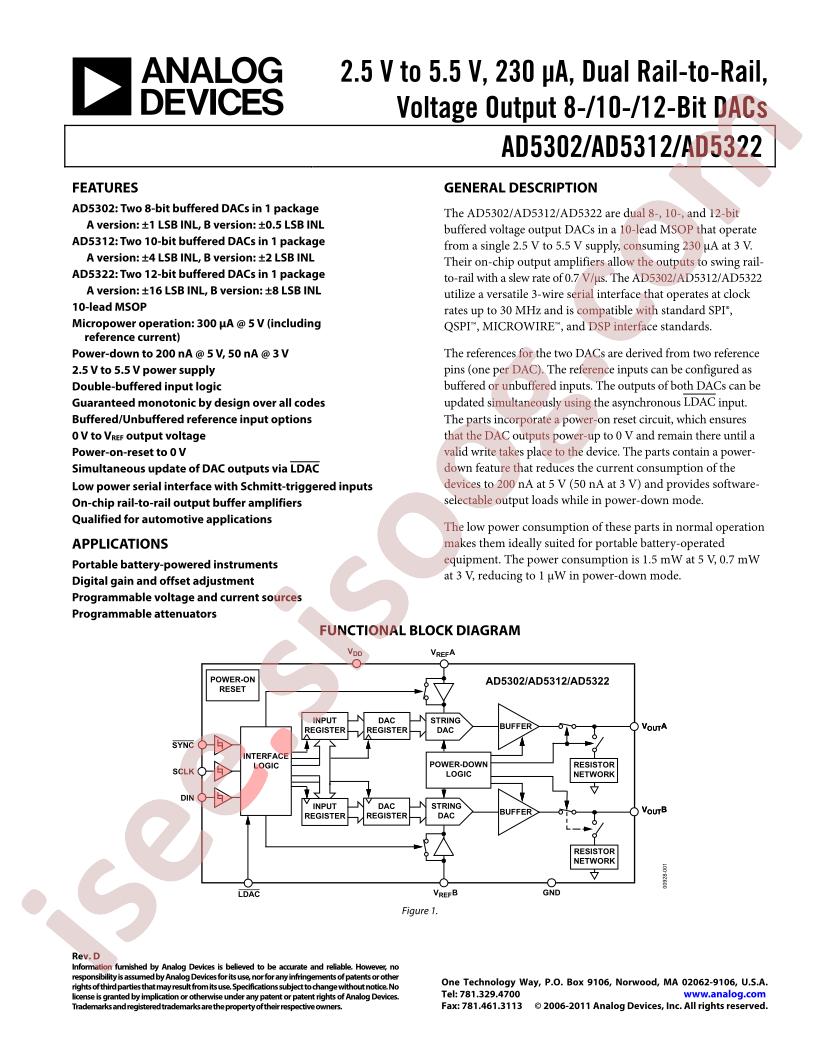 AD5302,12,22 Datasheet