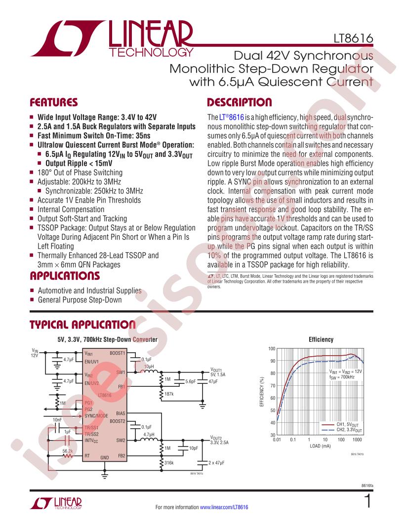 LT8616 Datasheet