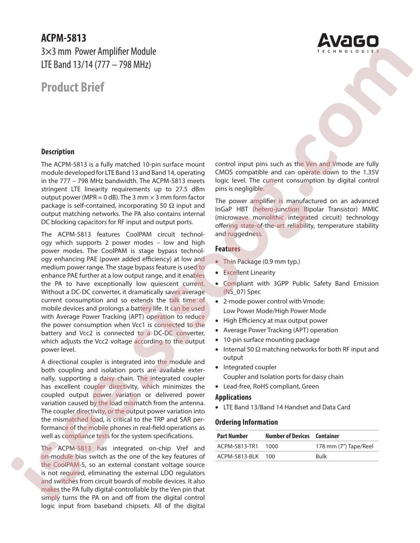 ACPM-5813 Brief