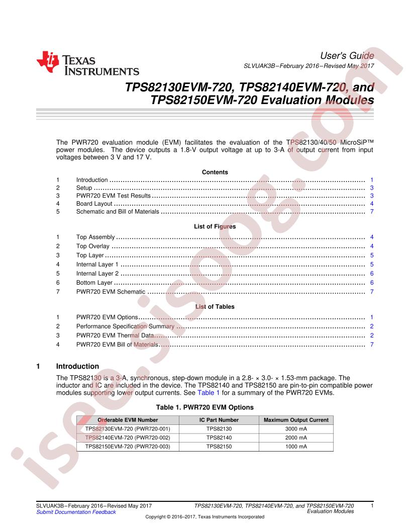 TPS82130,40,50EVM-720 User Guide