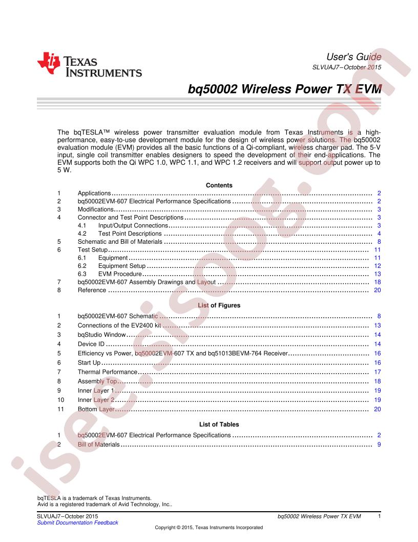 BQ50002 EVM User Guide