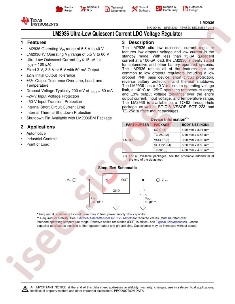 LM2936 Datasheet