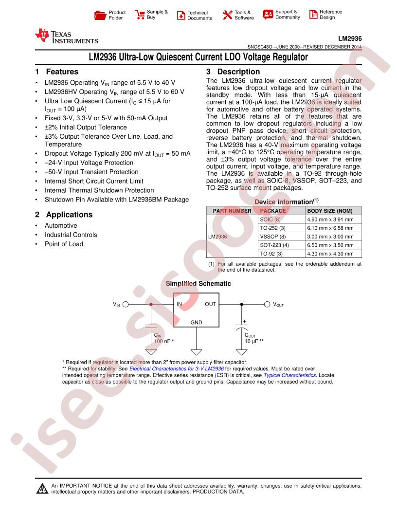 LM2936 Datasheet