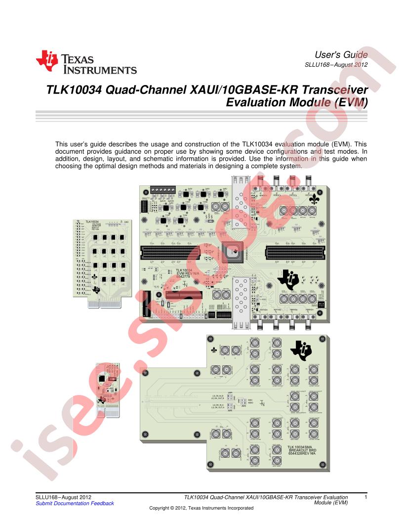 TLK10034EVM MB User Guide