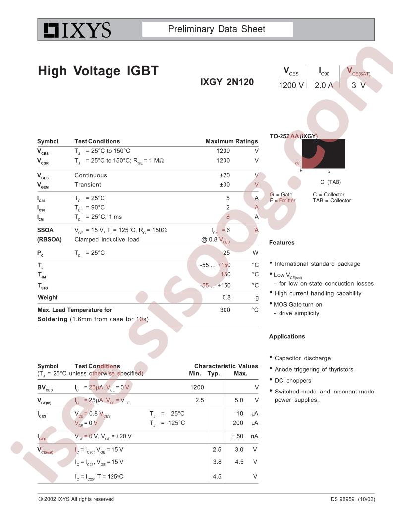 IXGY2N120