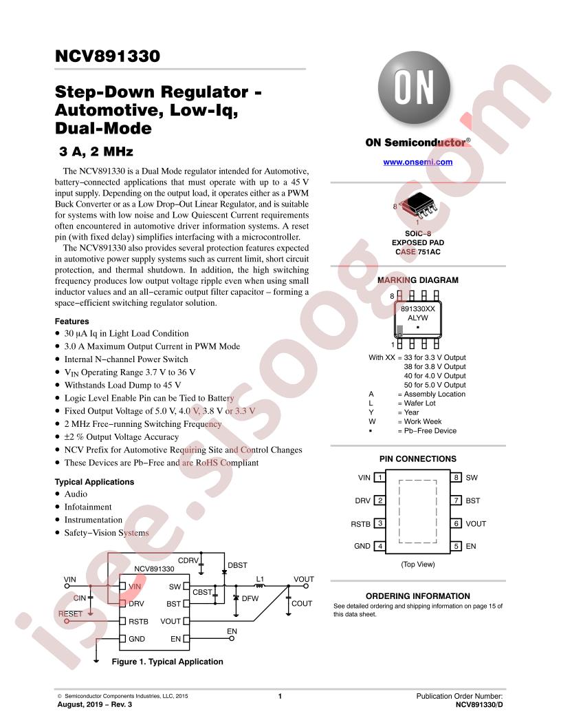 NCV891330 Datasheet
