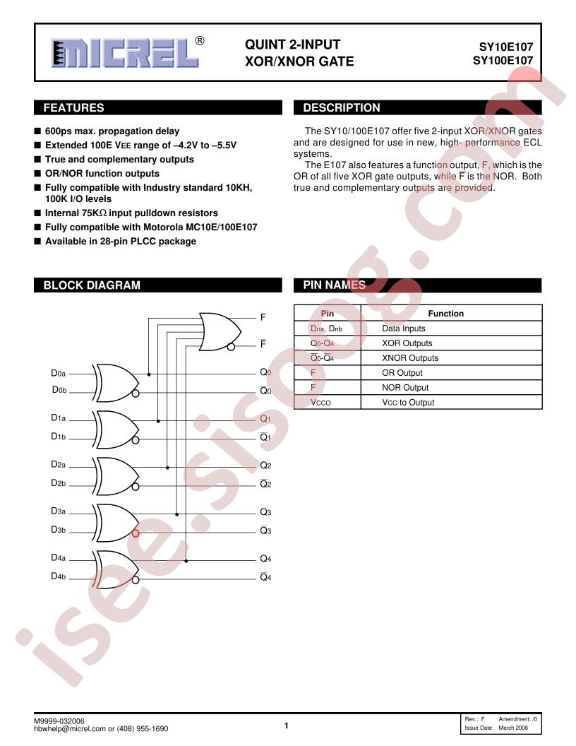 SY10E107, SY100E107