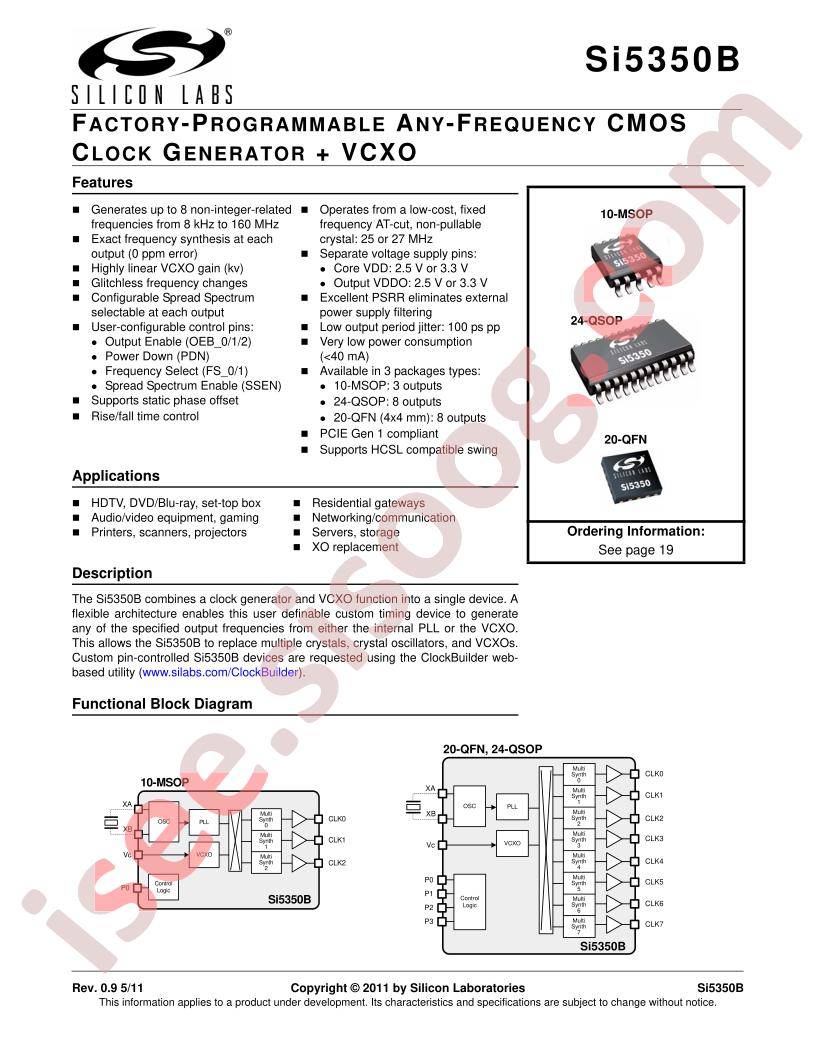 Si5350B Datasheet