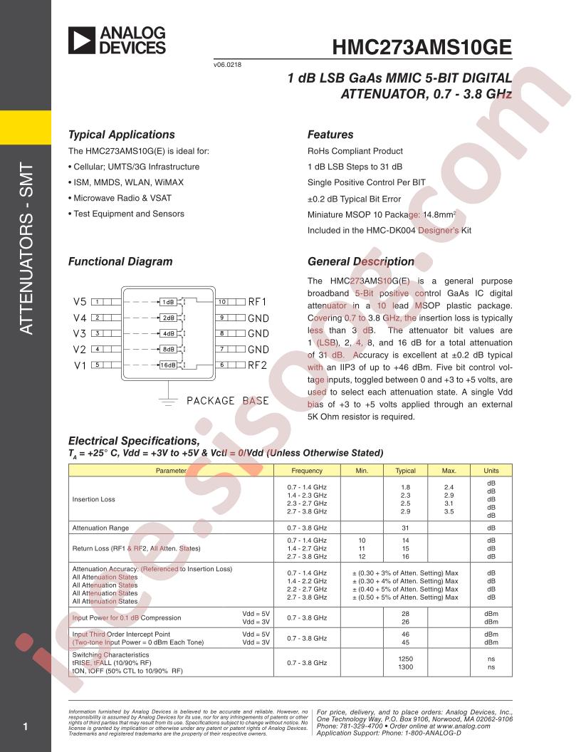 HMC273AMS10G(E)