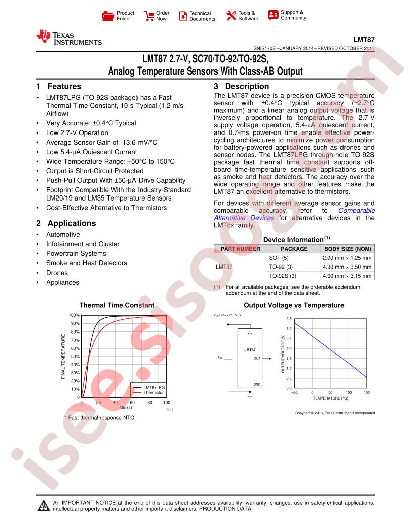 LMT87 Datasheet