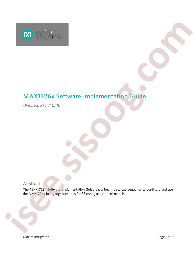 MAX1726x Software Implementation Guide
