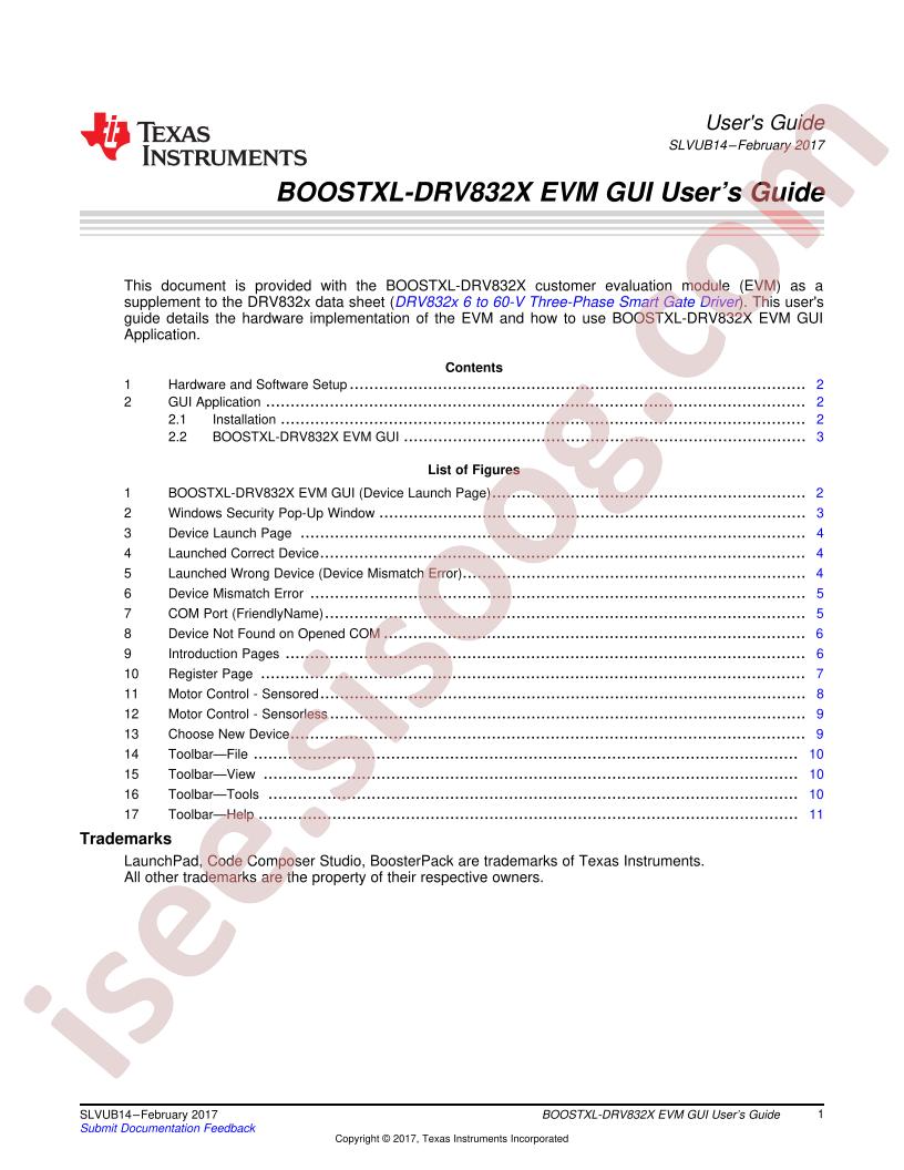 BOOSTXL-DRV832xEVM GUI User Guide