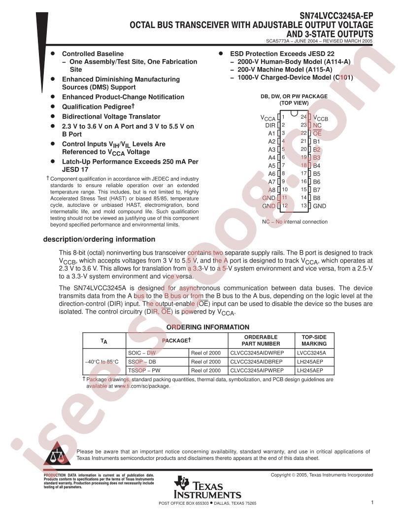SN74LVCC3245A-EP