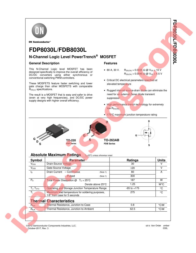 FDB8030L, FDP8030L