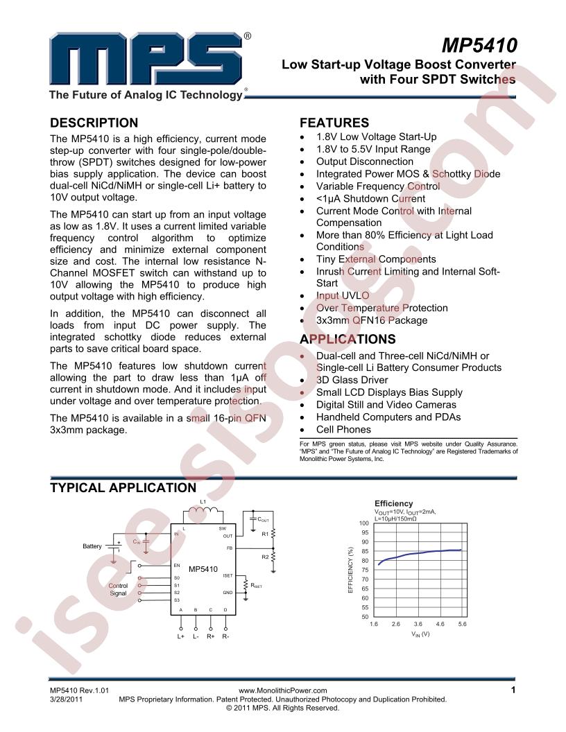MP5410 Datasheet