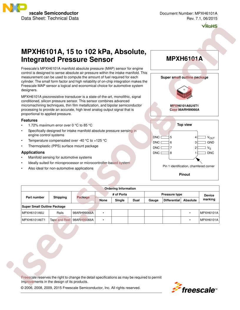 MPXH6101A Series