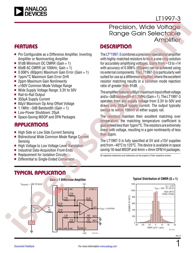 LT1997-3 Datasheet