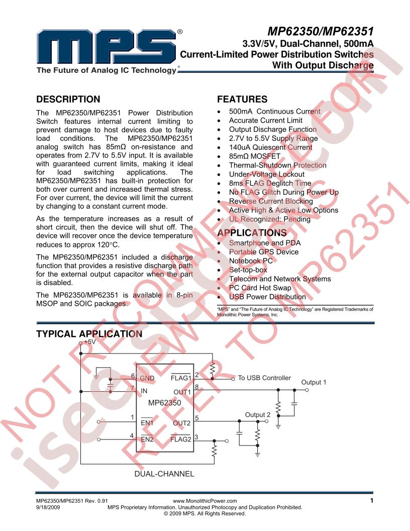 MP62350, MP62351 Datasheet