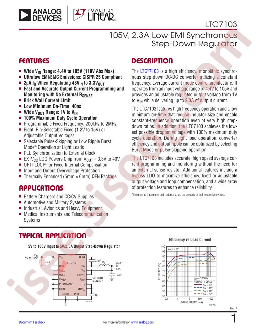 LTC7103 Datasheet