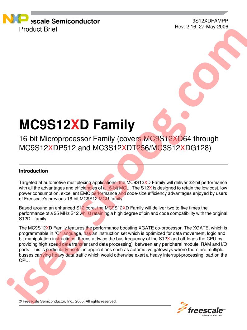 MC9S12XD Prod Brief