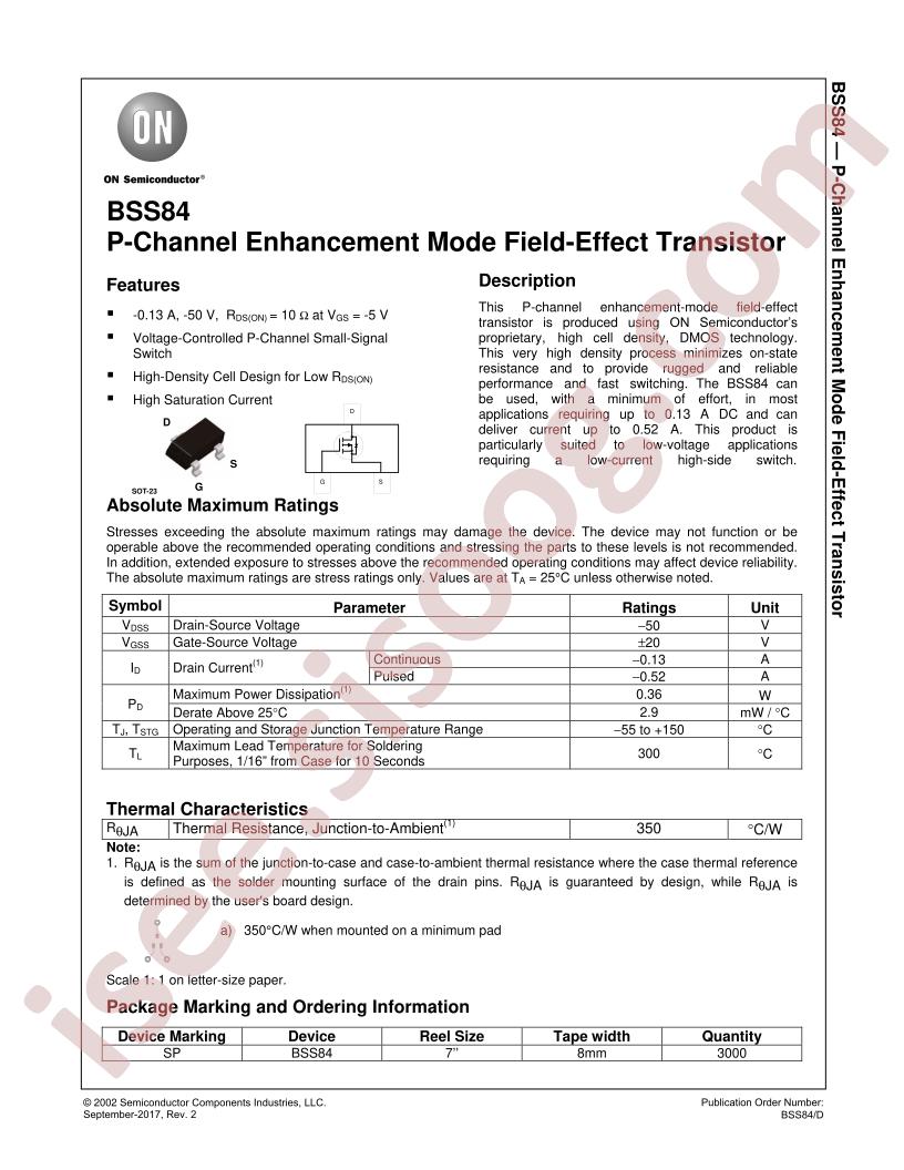 BSS84 Datasheet